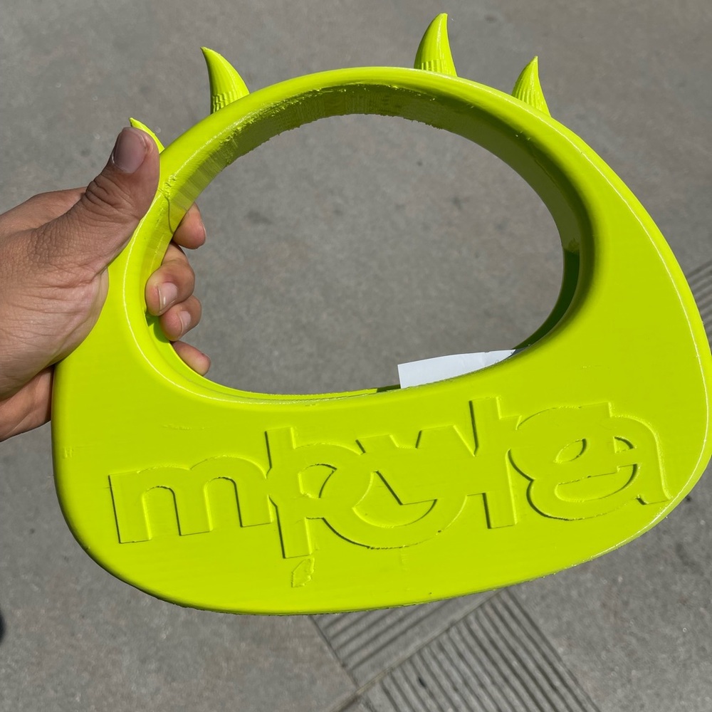 Neon Green MowaLola 3D printed Spiked Handbag